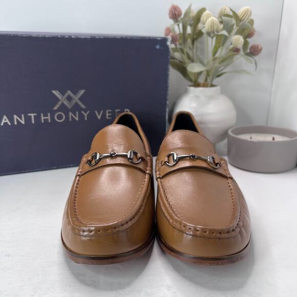 Anthony Veer Filmore Bit Leather Moc Toe Loafers Walnut Tan Men\'s 14D Tried On main image 9